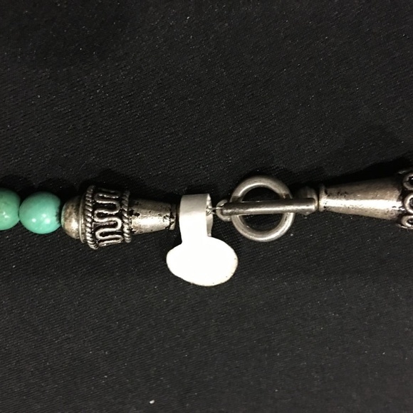 Native American Turquoise and Sterling Necklace - Picture 5 of 8